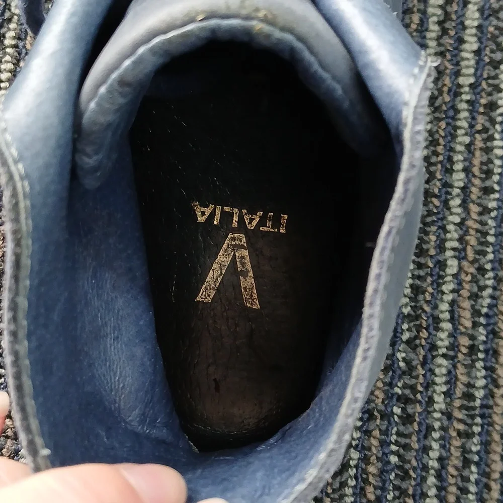 V-Italia Kiki 1041 Blue Mano Genuine Leather- Leather Lined Size 39 MSRP $132 - Picture 5 of 6